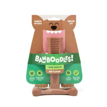 Bamboodles T-Bone Chew Toy For Dogs Beef Flavour