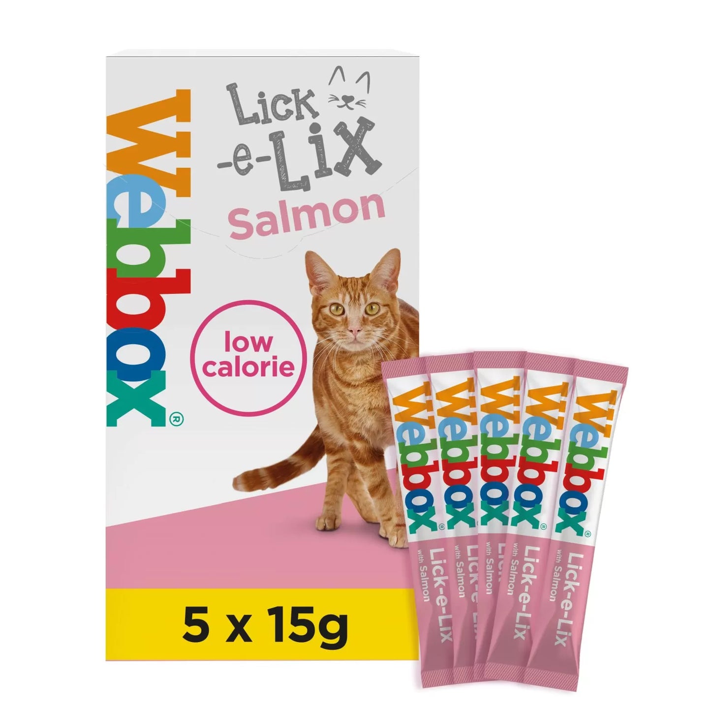 Webbox Lick E Lix Salmon 15g Pack of 5 - Case of 10