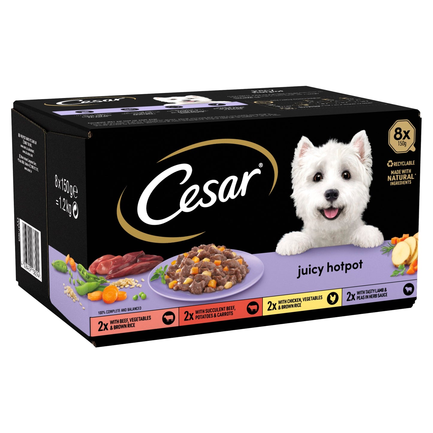 Cesar Foil Tray Juicy Hotpot Mixed Selection in Loaf 8 x 150g - Case of 3