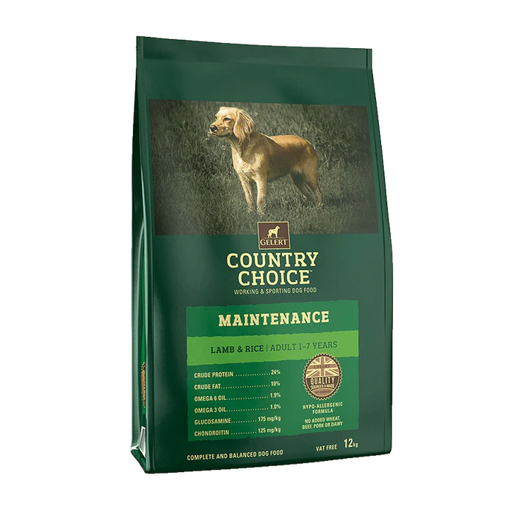 Gelert Adult Dog Country Choice Maintenance Lamb & Rice 12kg