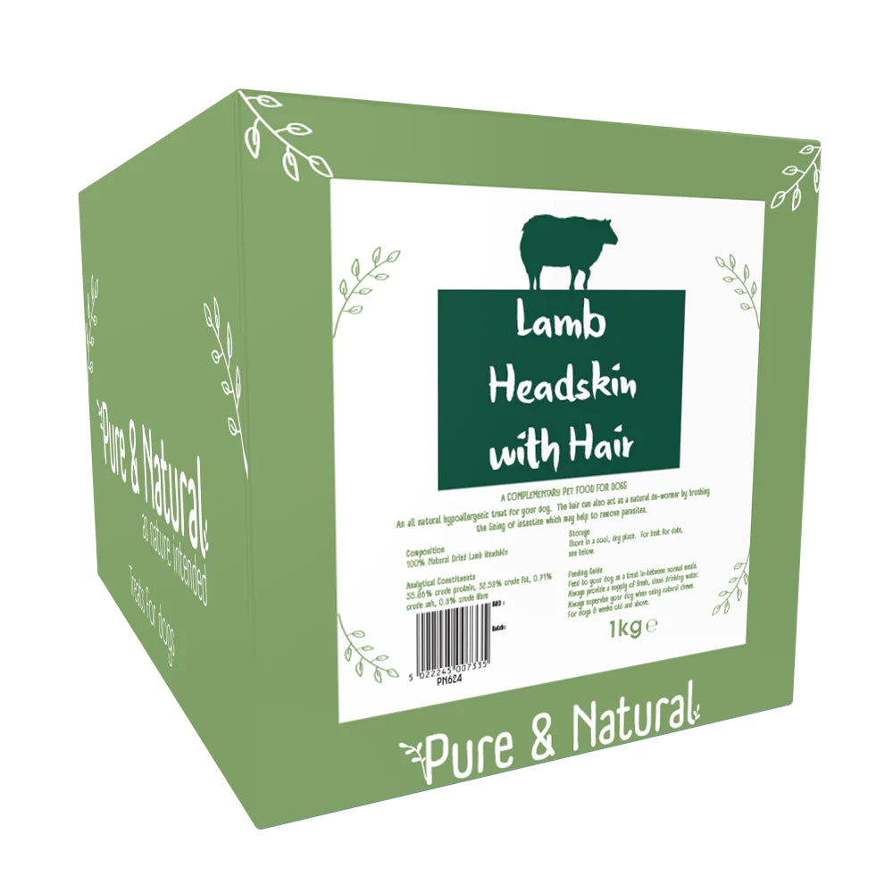 Pure & Natural Lamb Headskin With Hair