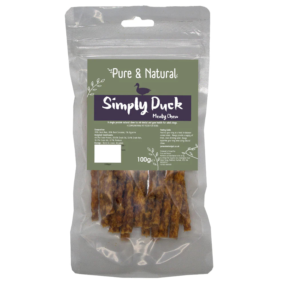 Pure & Natural Meat Sticks Duck 100gm