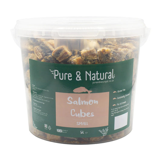 Pure & Natural Salmon Cubes Small 5 Litre tub