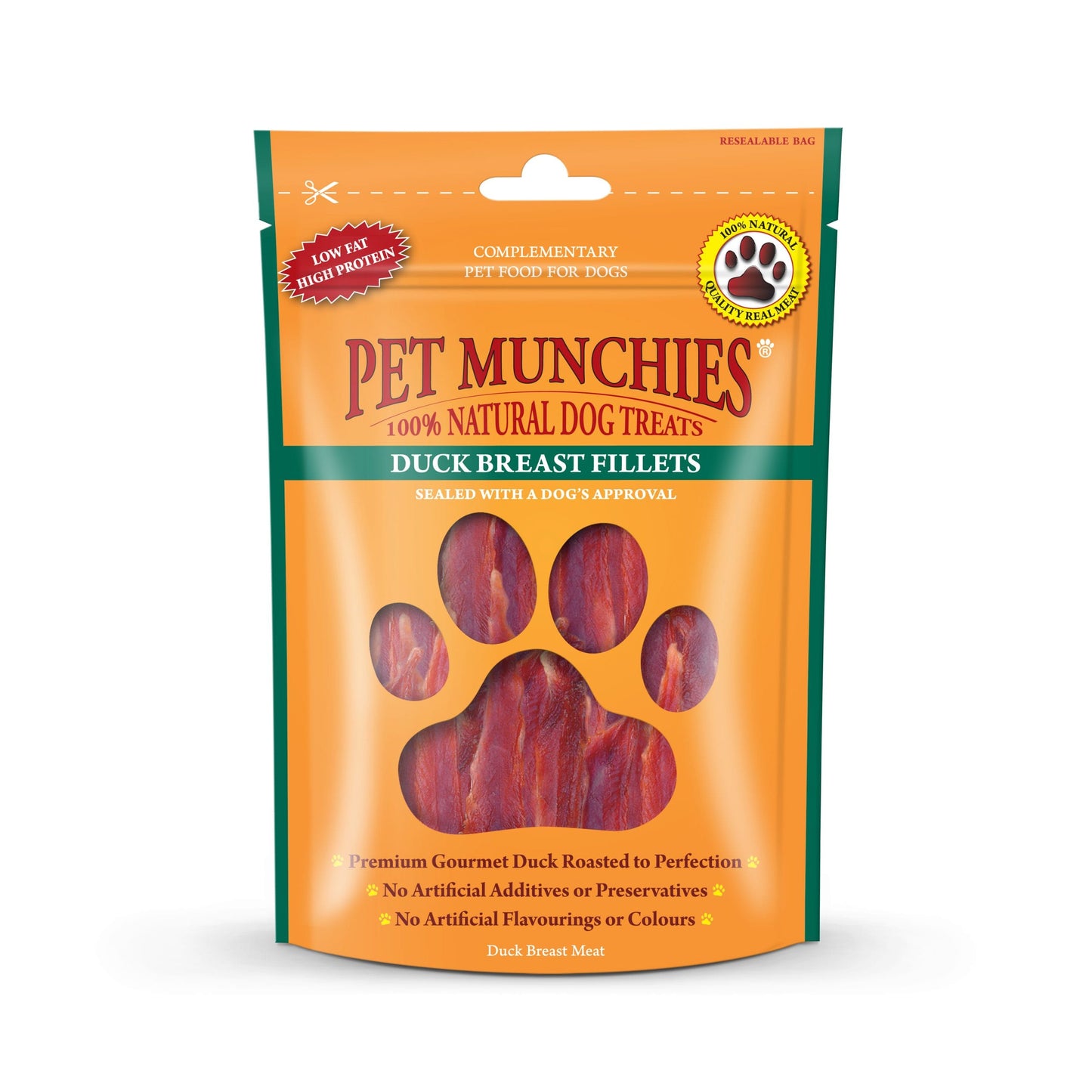 Pet Munchies Dog Treats - Duck Breast Fillets 80g