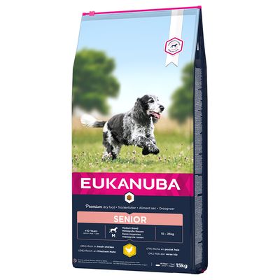 Eukanuba Senior Medium Breed Fresh Chicken 12kg - Buy 2 Bags Save 5%