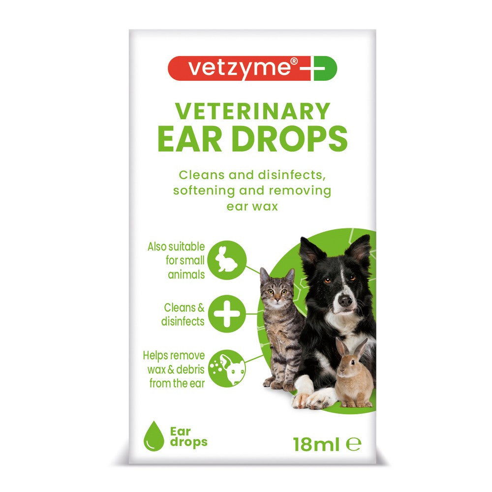 Vetzyme Antibacterial Eardrops & Cleanser 18ml