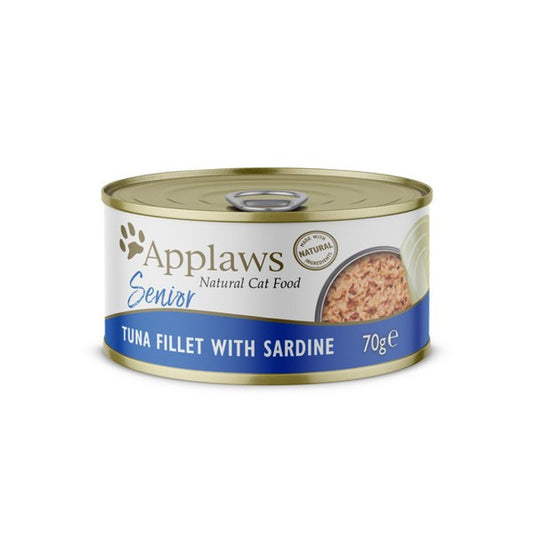 Applaws Senior Cat Can - Tuna & Sardine in Jelly 70g - Case of 24