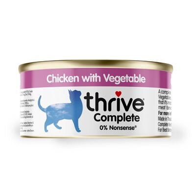 Thrive Cat Cans - 100% Complete Chicken with Veg 75g x 12