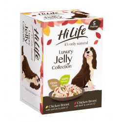 Hilife Its Only Natural The Luxury Jelly Collection Wet Dog Food Pouches 5 x 100g