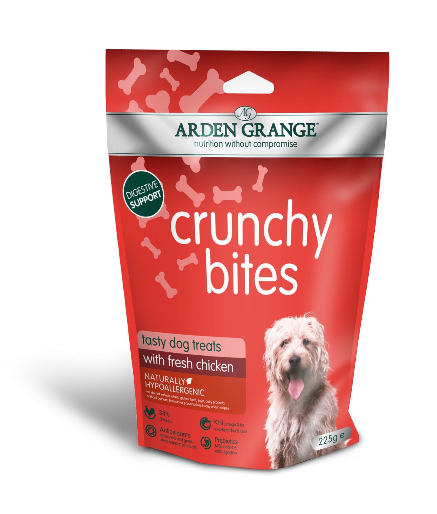 Arden Grange Crunchy Bites Chicken 225g - Case of 10