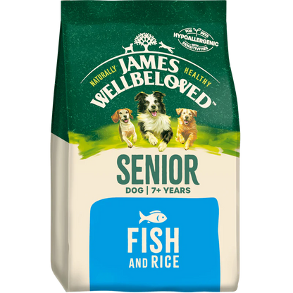 James Wellbeloved Senior Dog Fish & Rice 15kg - Free P&P