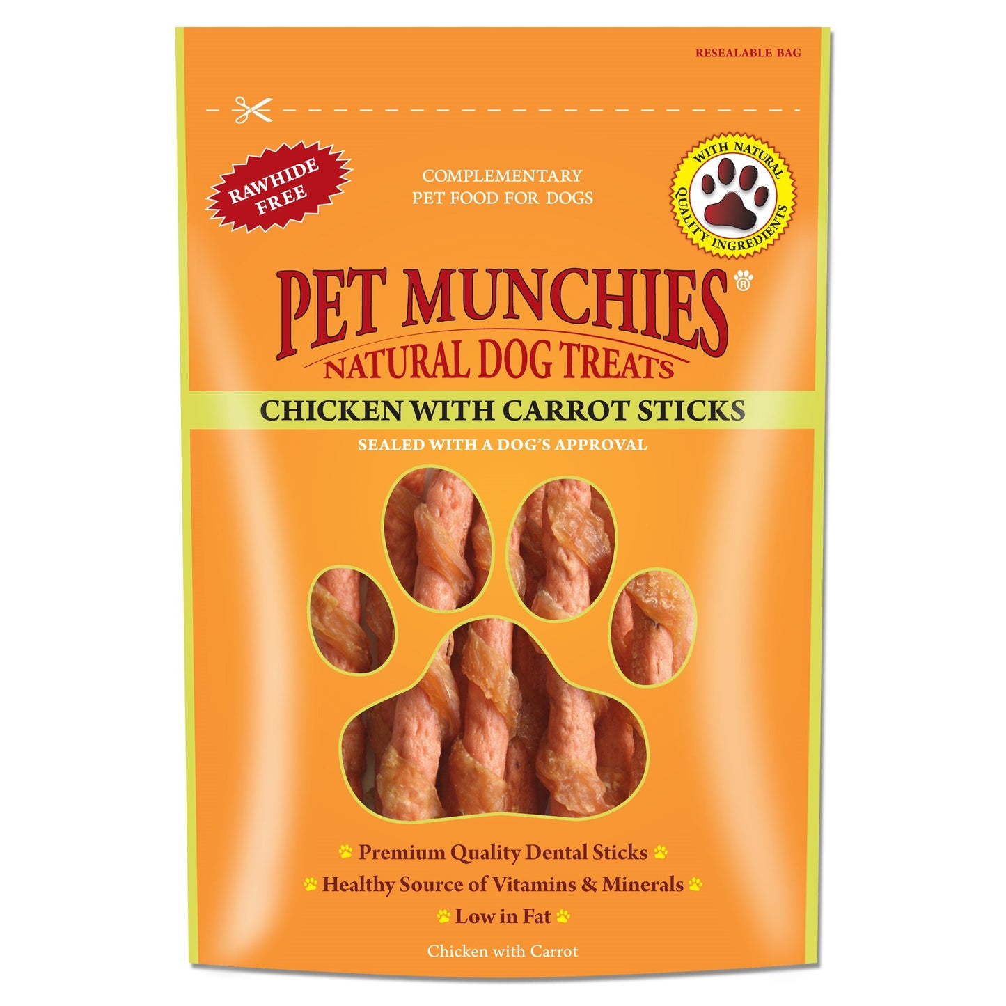 Pet Munchies Dog Treats Chicken with Carrot Sticks 80g - Case of 8