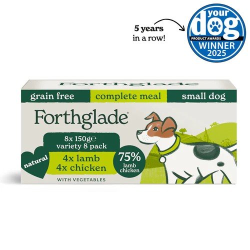 Forthglade Dog Grain Free Variety Chicken & Lamb Small Breed 8 x 150g