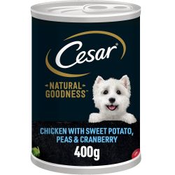 Cesar Natural Goodness Adult Wet Dog Food Tin Chicken & Veg 6 x 400g