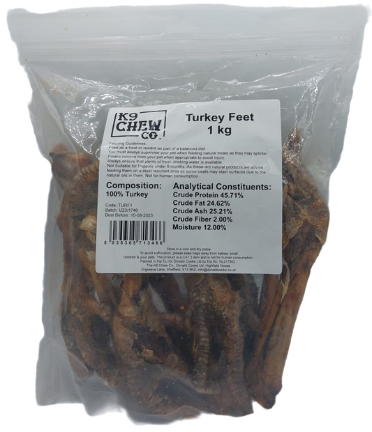 K9 Chew Co. Turkey Feet 1kg