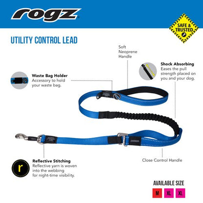 Rogz Control Lead XL Short 0.8m x 25mm