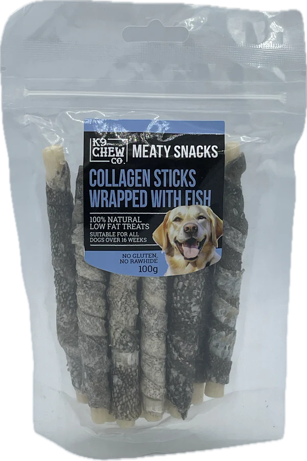 K9 Chew Co. Collagen Fish Wrapped Stick 5 inch 100g