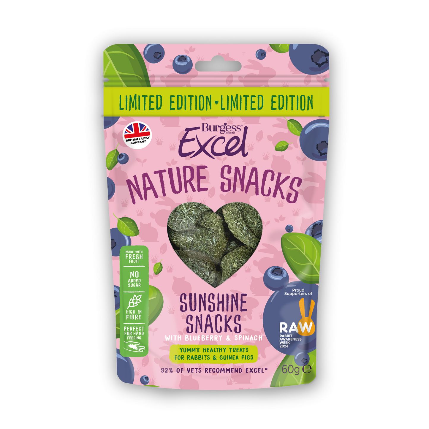 Burgess Excel Nature Snacks Seasonal Sunshine Snacks 60g - Case of 12