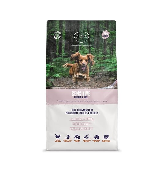 Alpha Sensitive with Chicken & Rice 15kg - FREE P&P