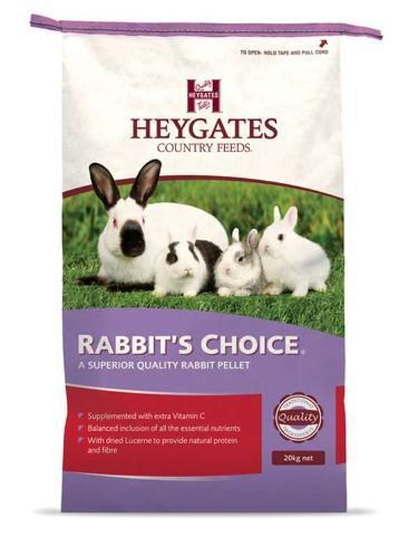 Heygates Rabbit Choice Pellets 20kg - Free P&P