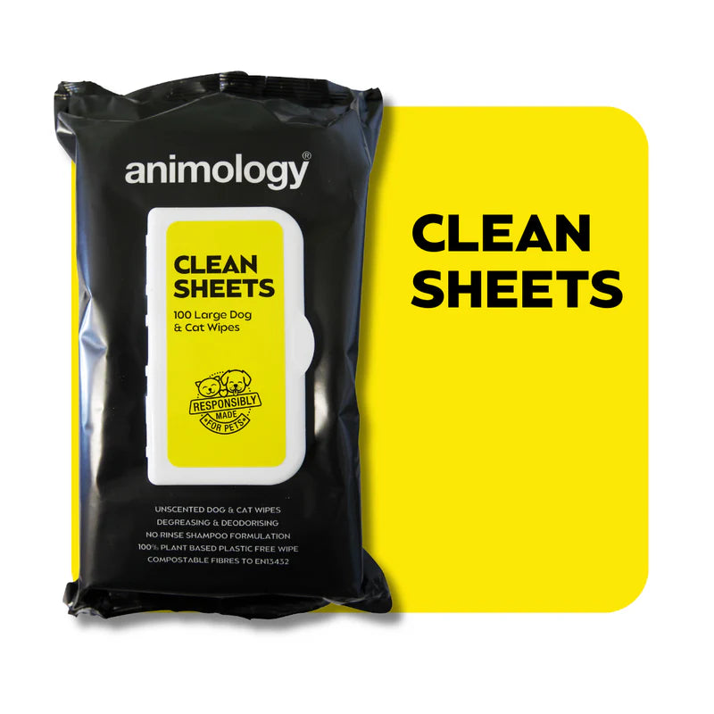 Animology Clean Sheets 100 Wipe Sachet