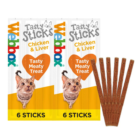 Webbox Cats Delight Tasty Cat Sticks Chicken & Liver 6 Sticks