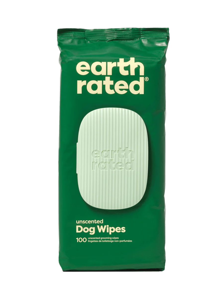 Earth Rated Pet Grooming Wipes Unscented Pack of 100
