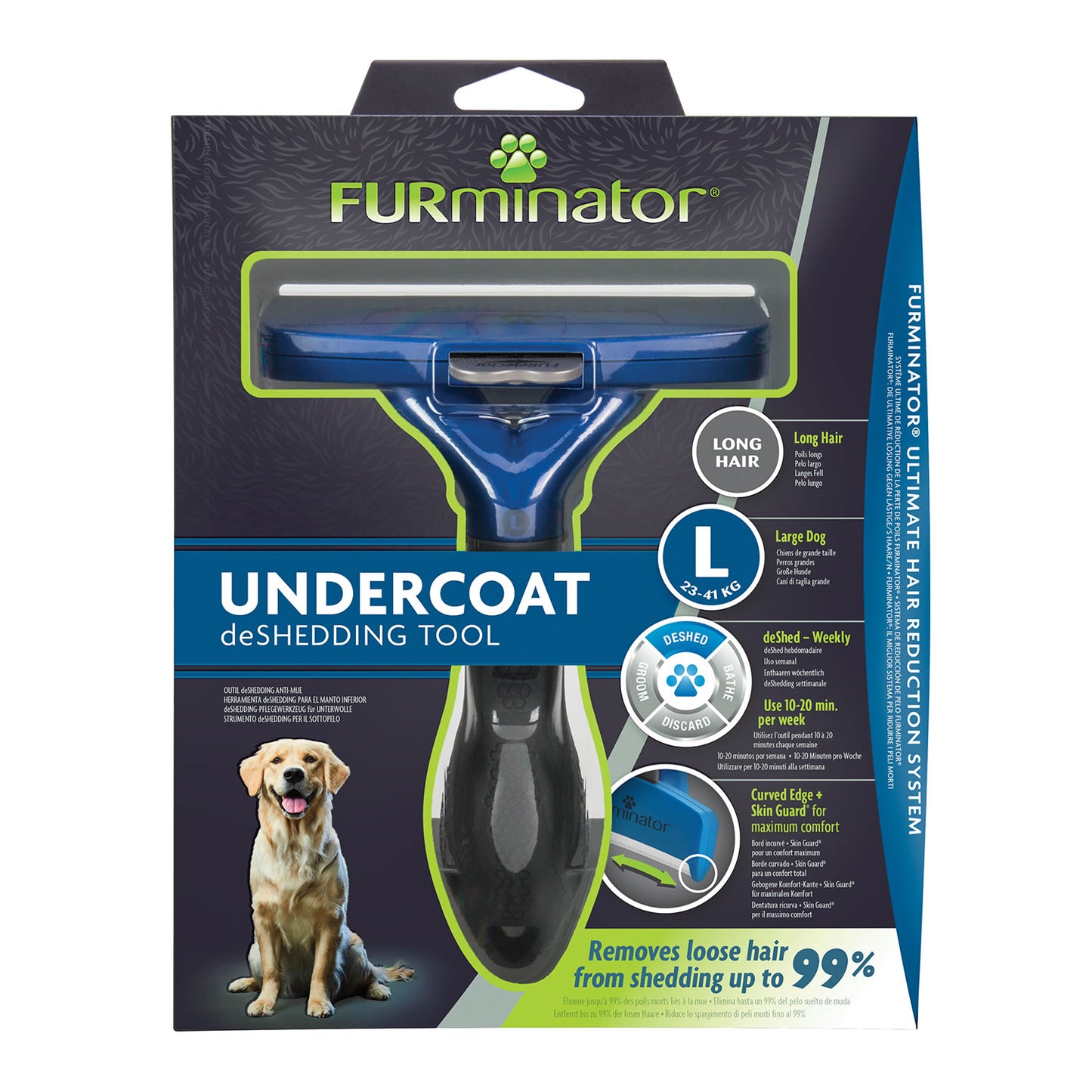 Furminator Undercoat DeShedding Tool for Long Hair Dog