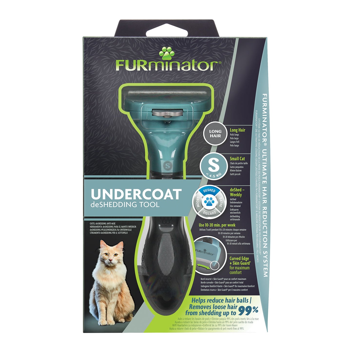 Furminator Undercoat DeShedding Tool for Long Hair Cat