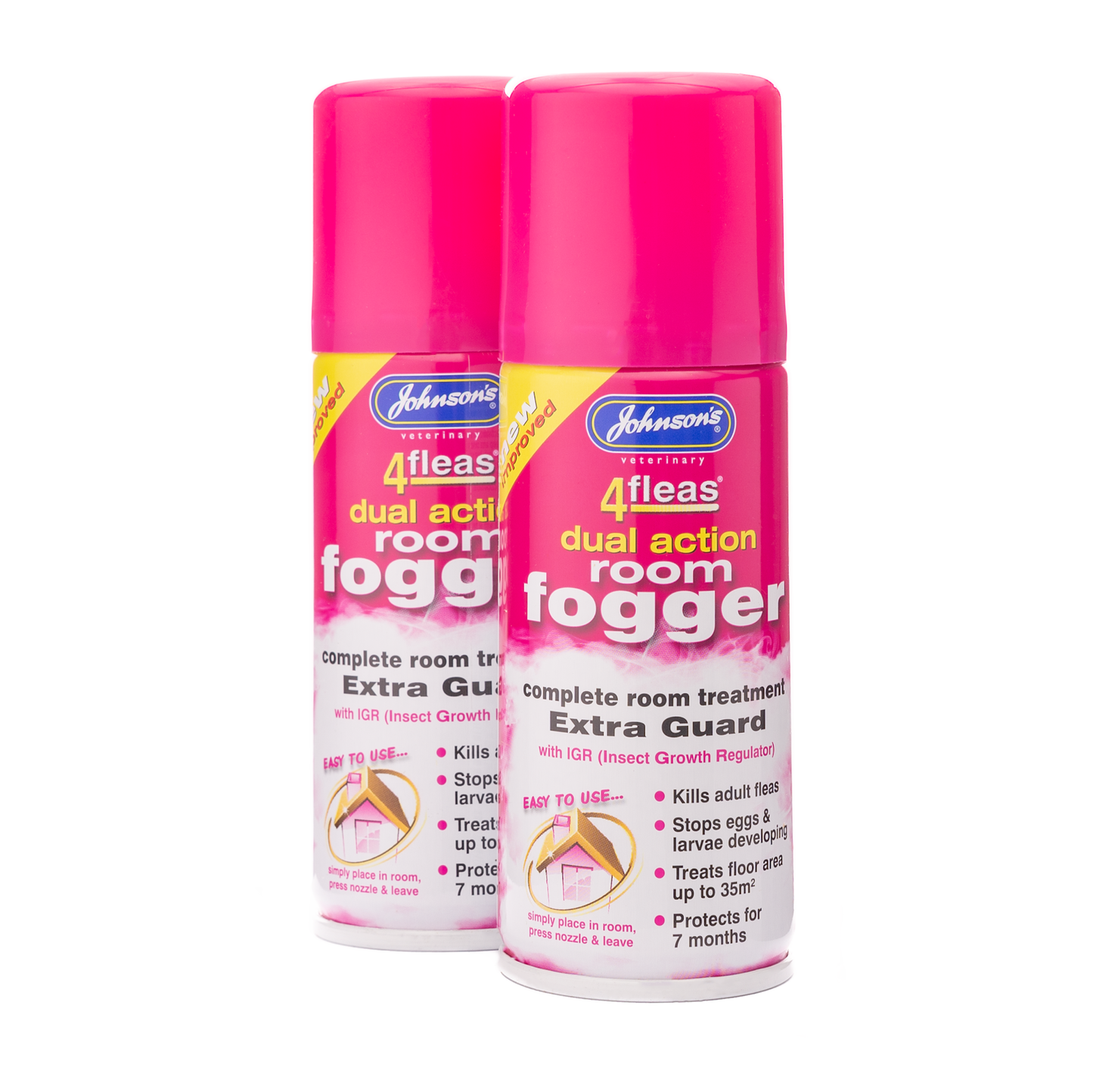 Johnson's Veterinary 4-Fleas Extra Guard Fogger 100ml Twin Pack