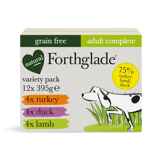 Forthglade Complete Meal Grain Free Adult Multicase Turkey Lamb Duck 12 x 395g