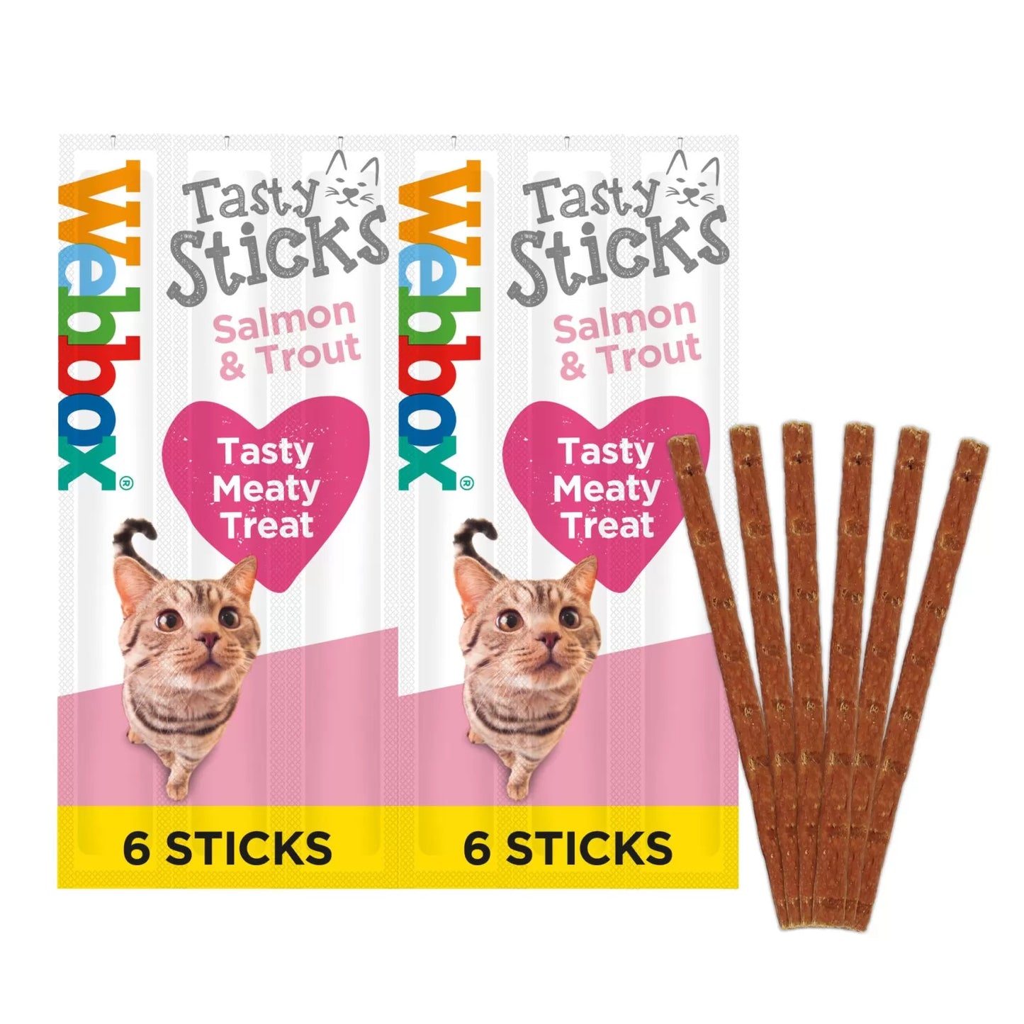 Webbox Cats Delight Tasty Cat Sticks Salmon & Trout 6 Sticks