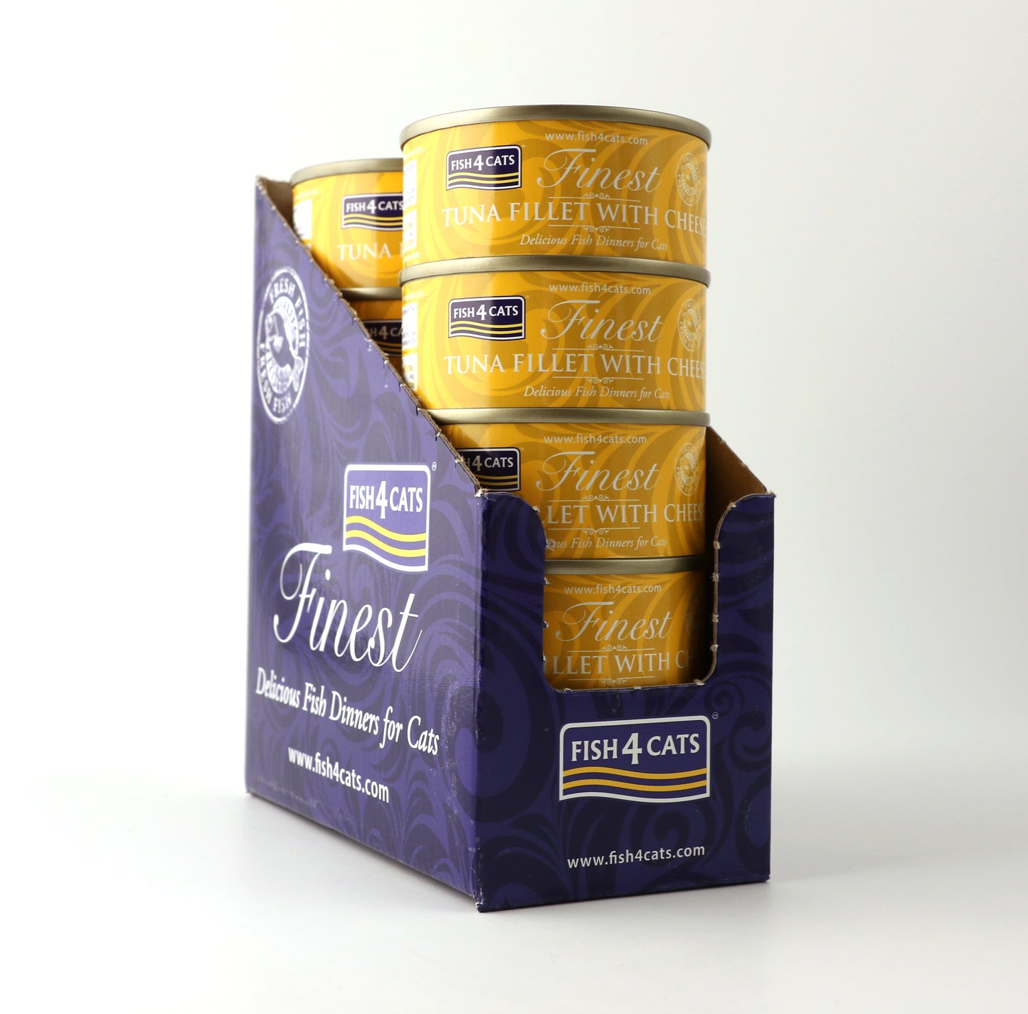 Fish4Cats Cans Tuna Fillet with Cheese 70g x 10