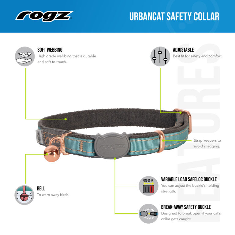 Rogz UrbanCat Safety Cat Collar