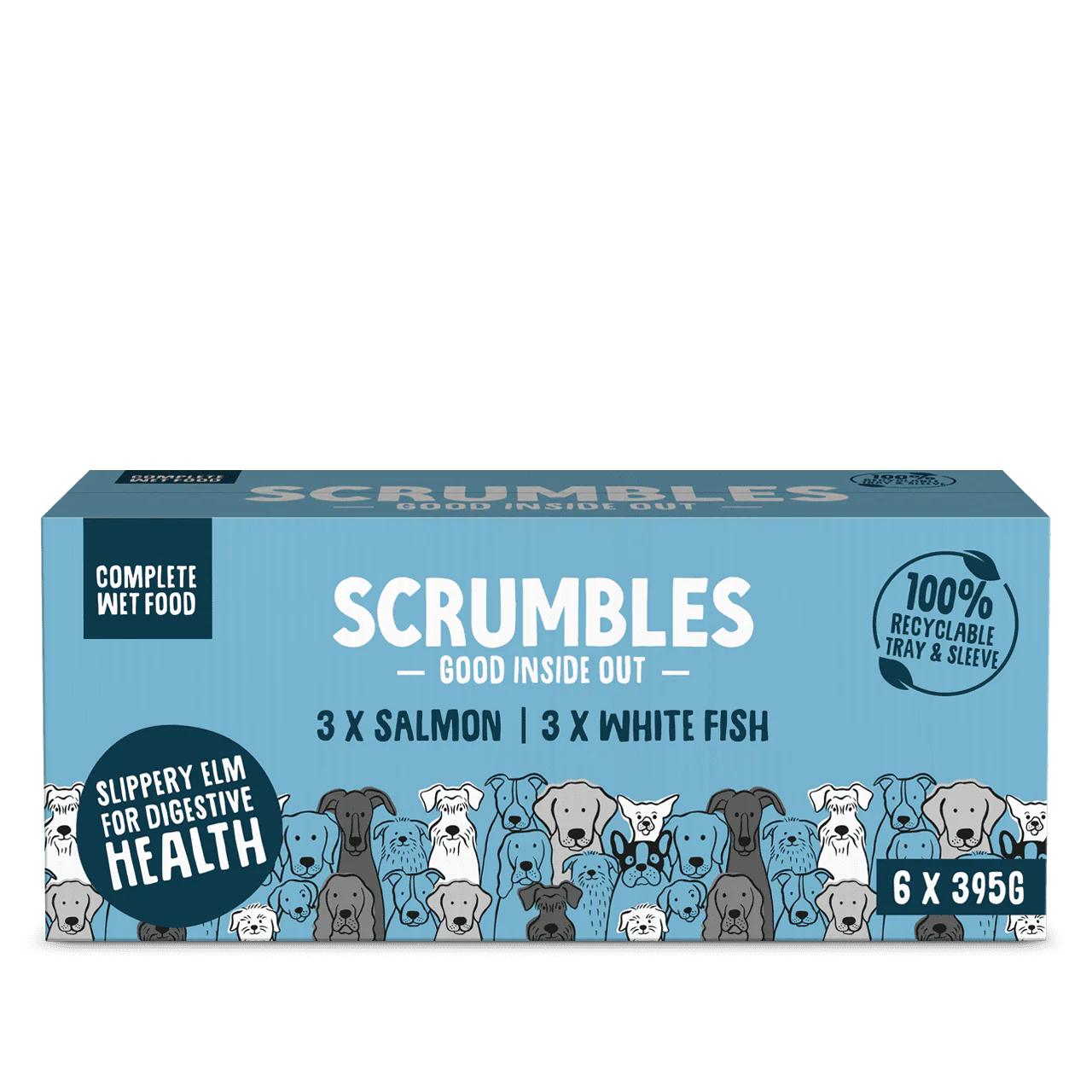 Scrumbles Wet Dog Food Fish Variety Pack 6 x 395g