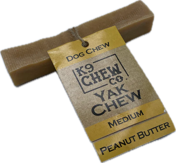 K9 Chew Co. Yak Cheese Chew PEANUT BUTTER Medium - Case of 5
