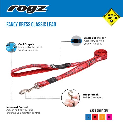 Rogz Fancy Dress Lead Love Pink