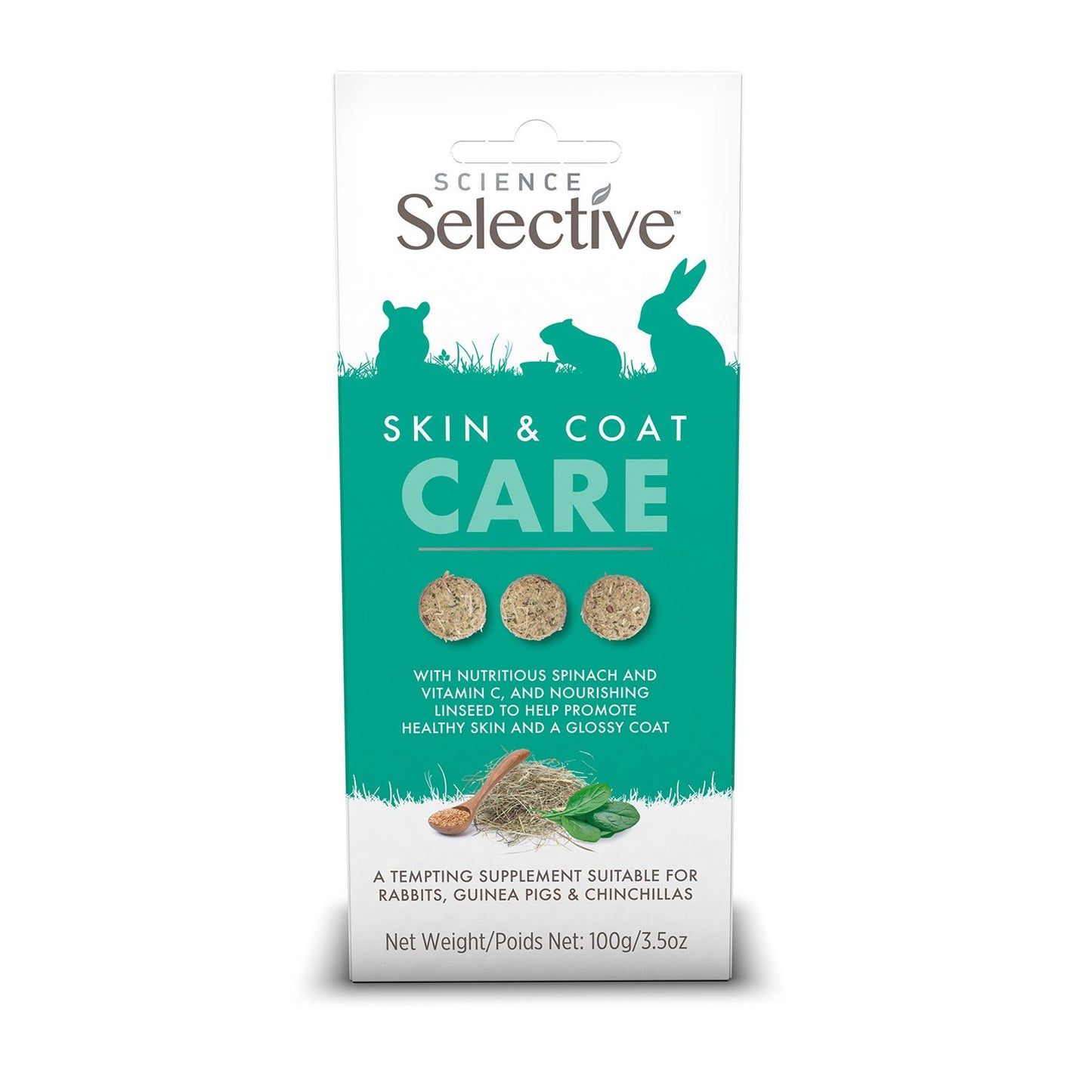 Selective Small Animal Treats - Skin & Coat Care 100g - Case of 4