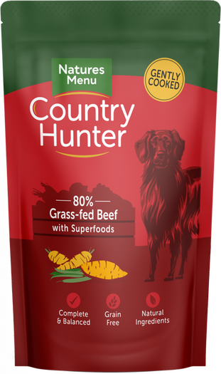Country Hunter Dog Food Grass Grazed Beef Pouch 6 x 150g
