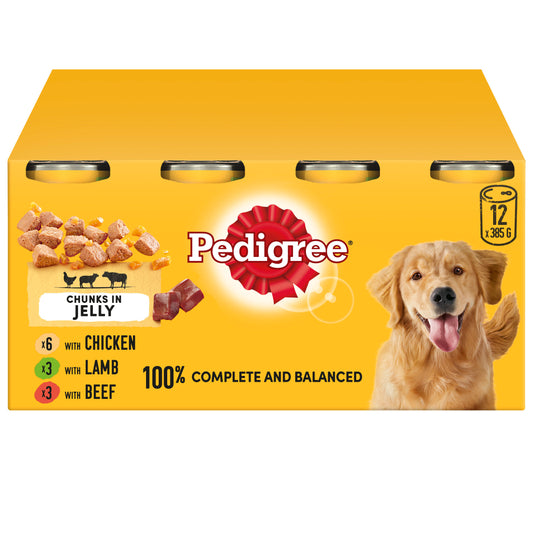 Pedigree Cans Adult in Jelly 12 x 385g - Pack of  2