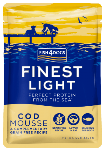 Fish4Dogs Finest Light Cod Mousse Pouch 100g 6 Pack