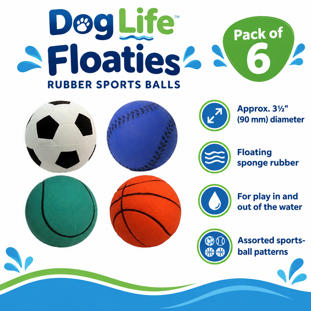 Dog Life Floaties 6-pack infographic draft