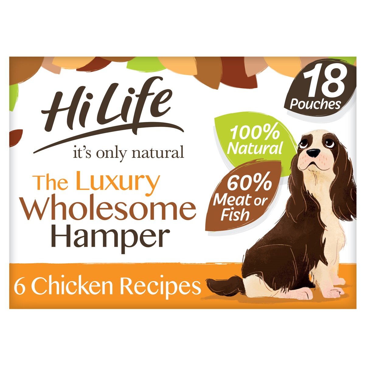 Hilife Its Only Natural Luxury Wholesome Hamper Dog Food Pouches 18 x 100g - Pack of 2