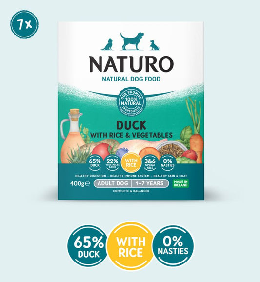 Naturo Adult Dog Duck with Rice and Vegetables 7 x 400g