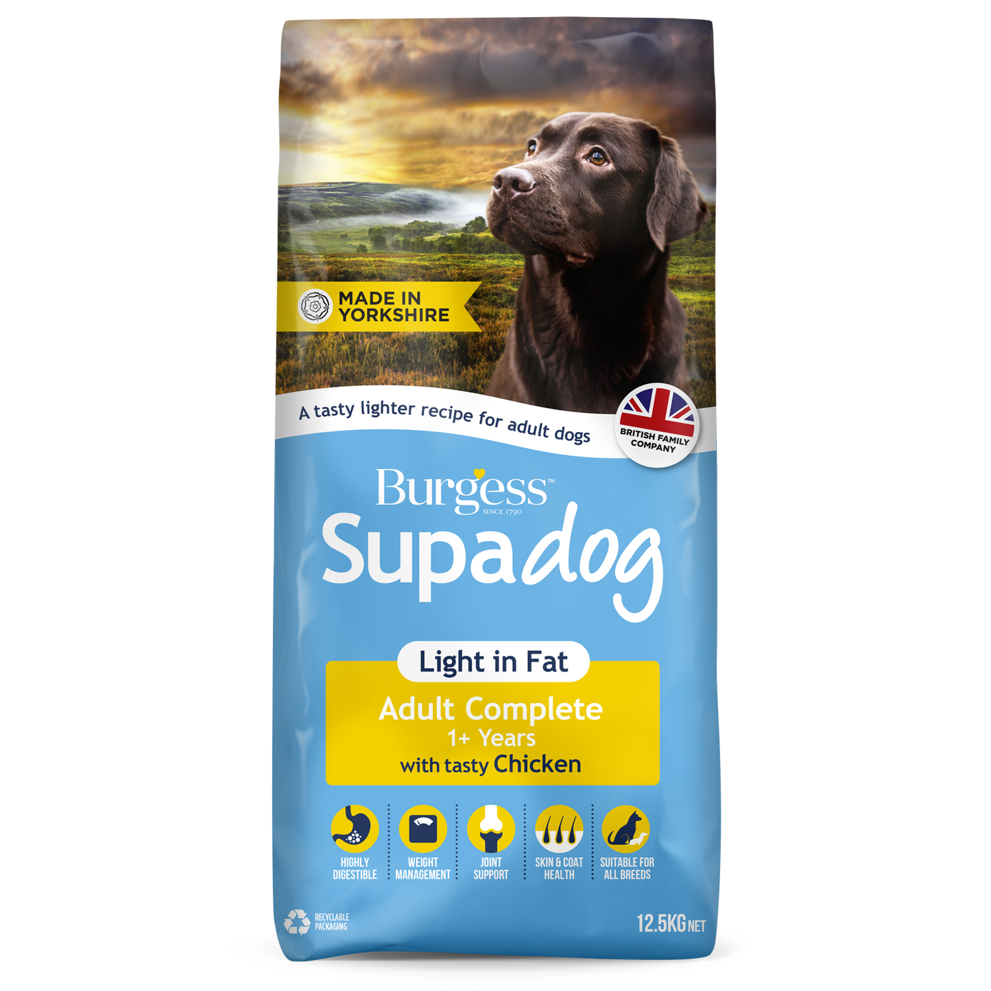 Burgess Supadog Adult Dog Light Chicken 12.5kg - Buy 2 SAVE 5%