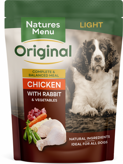 Natures Menu Pouch Original Light Chicken with Rabbit Pouches 8 x 300g