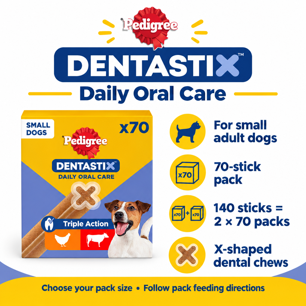 Pedigree DENTASTIX Daily Oral Care Small infographic