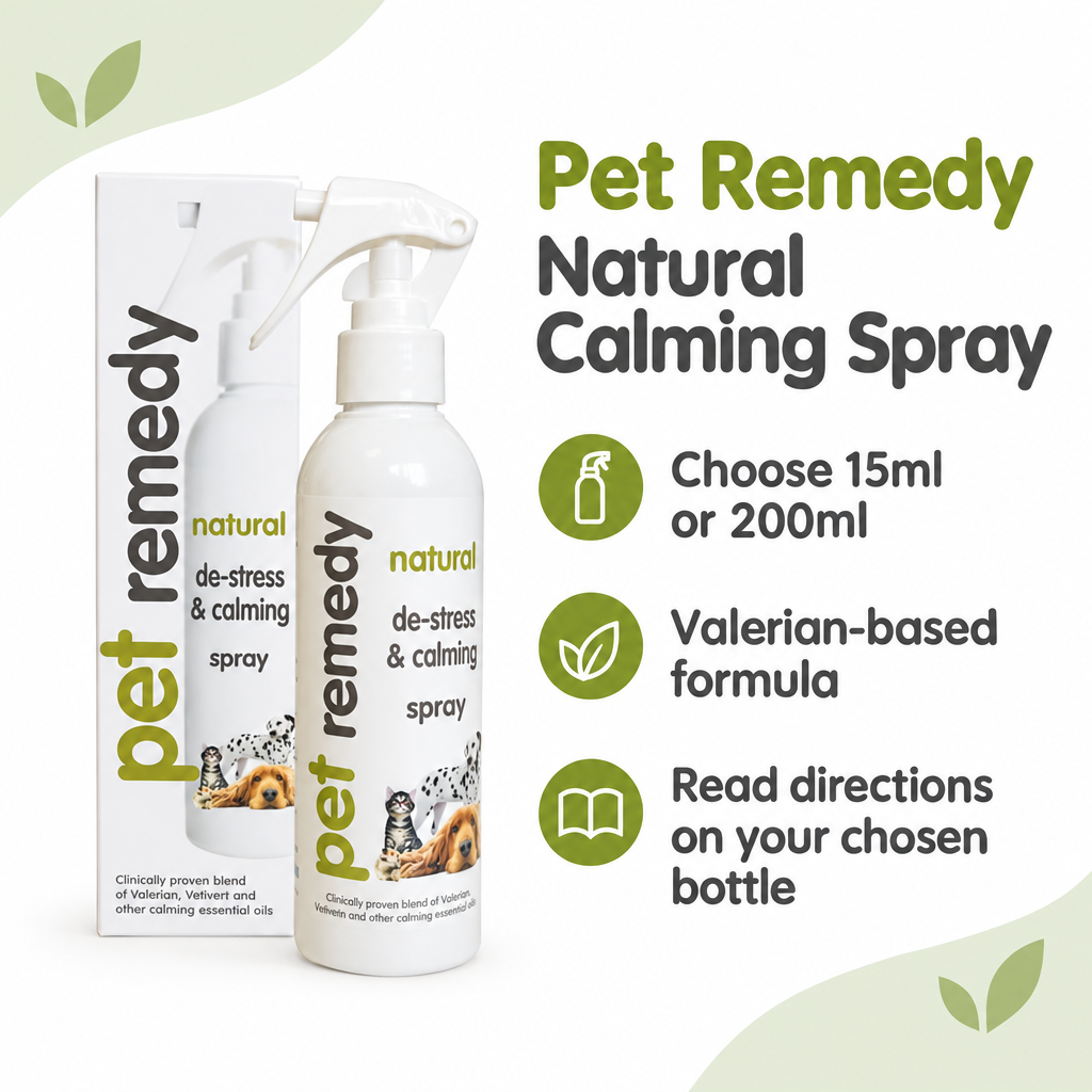 Pet Remedy Natural Calming Spray infographic preview