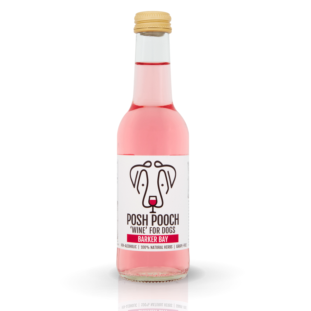 Woof & Brew Posh Pooch Wine for Dogs Barker Bay - Rose 250ml