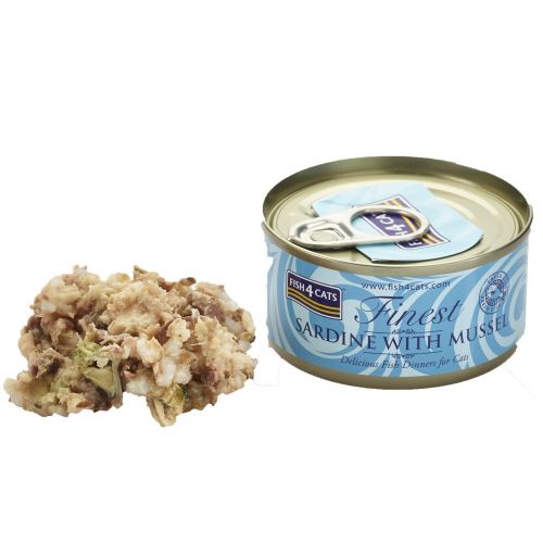 Fish4Cats Cans Sardine with Mussel 70g x 10